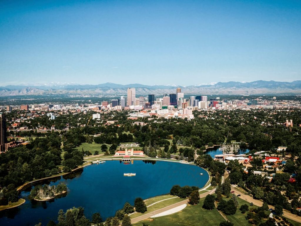 Denver aerial view